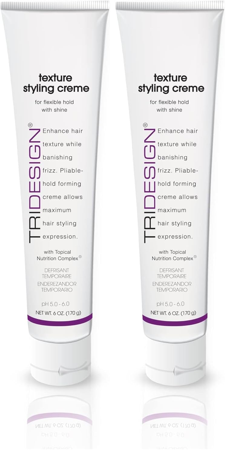TRIDESIGN Texture Styling Creme with Topical Nutrition Complex - Hair Styling Products for Men and Women, Scented Smoothing Cream for Hair, Anti Frizz hair Products 6oz/199g Tube (Pack of 2)