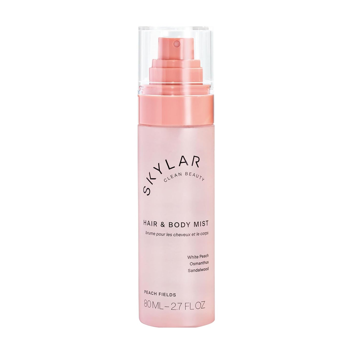 Skylar Peach Fields Hair & Body Mist | Hypoallergenic & Clean Fragrance | Vegan, Cruelty Free, and Safe For Sensitive Skin | 80 ML, 2.7 Fl Oz