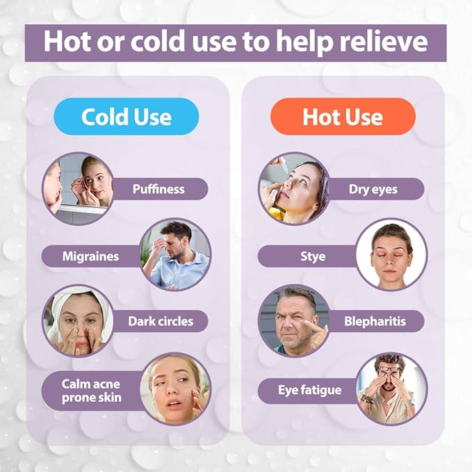 NEWGO Bundle of Gel Eye Mask and Hip Ice Pack Purple