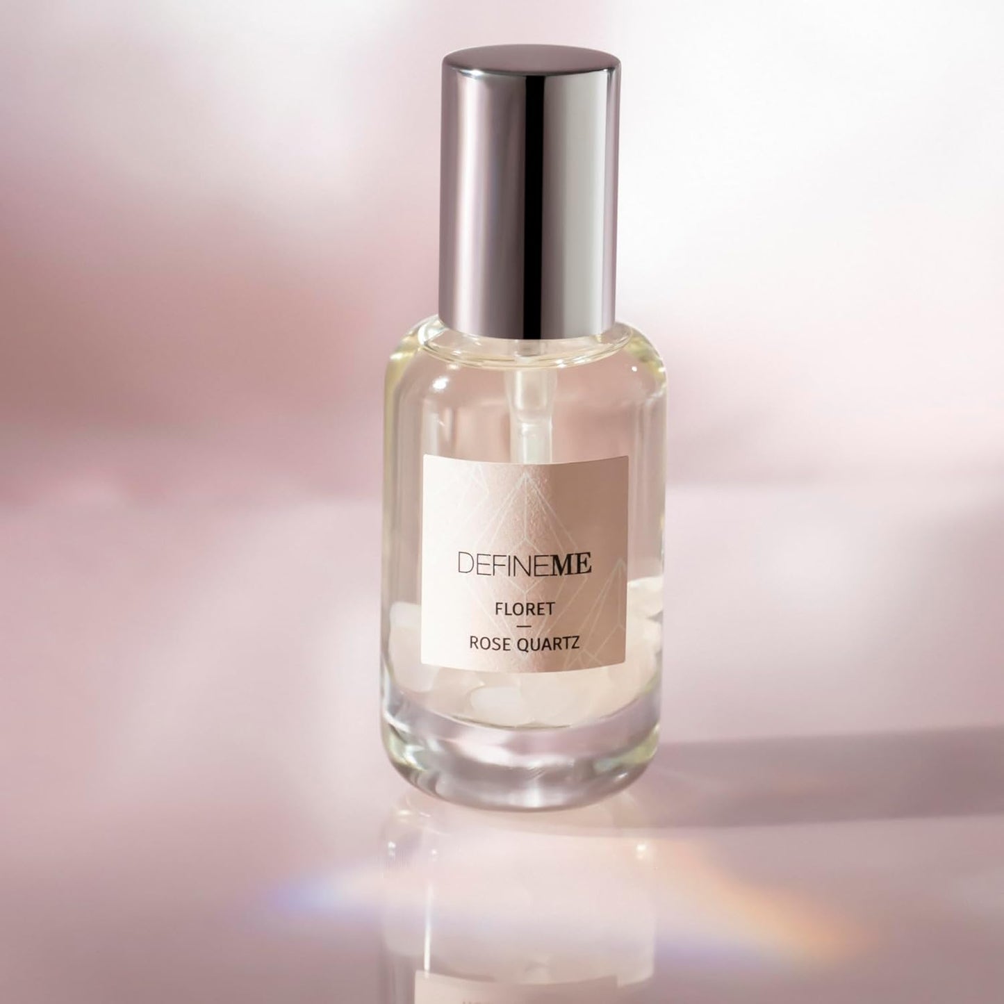 DefineMe Rose Quartz Crystal Infused Natural Perfume Mist, Floret Scent, 0.95 FL OZ, Award Winner 2024 Universal Beauty Awards
