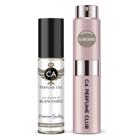 CA Perfume Duo Impression of Blanchard For Women Perfume Layering Set Long Lasting Travel Size EDP + Body Oil Roll-On Bottle 0.27 Fl Oz+0.33 Fl Oz