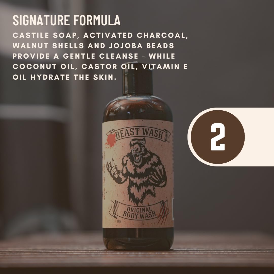 Johnny Slicks Shampoo - Supports Hair Hydration & Volume - Organic Oils & Natural Cleanse - Castor Oil, Aloe Vera, Jojoba - Rugged Scent - 16 oz