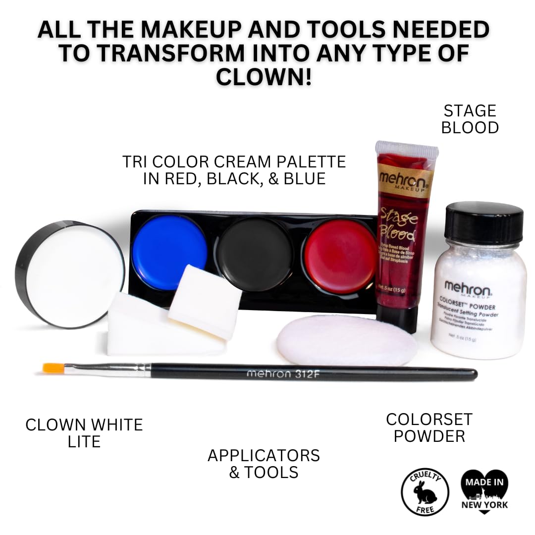 Mehron Makeup Premium Character Kit (Clown)