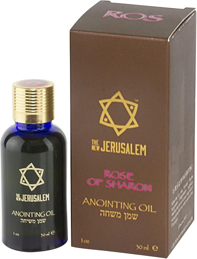 Rose of Sharon Anointing Oil from Israel, Holy Spiritual Oils Bottles from Jerusalem Blessed, Handmade with Natural Ingredients and Blessed for Wedding Ceremony, Religious Use, 1.01 Fl Oz