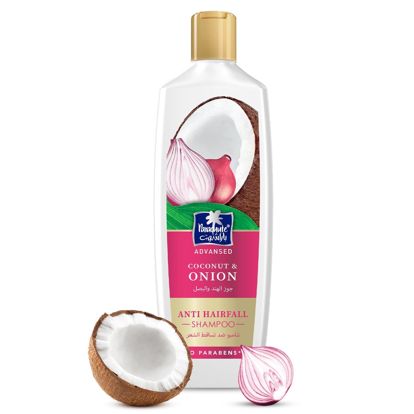 Parachute Advansed Anti-Hairfall Shampoo with Onion & Coconut | Strengthens Hair & Reduces Hairfall| Purifies Scalp | 0% Harmful Chemicals | 11.4 fl oz