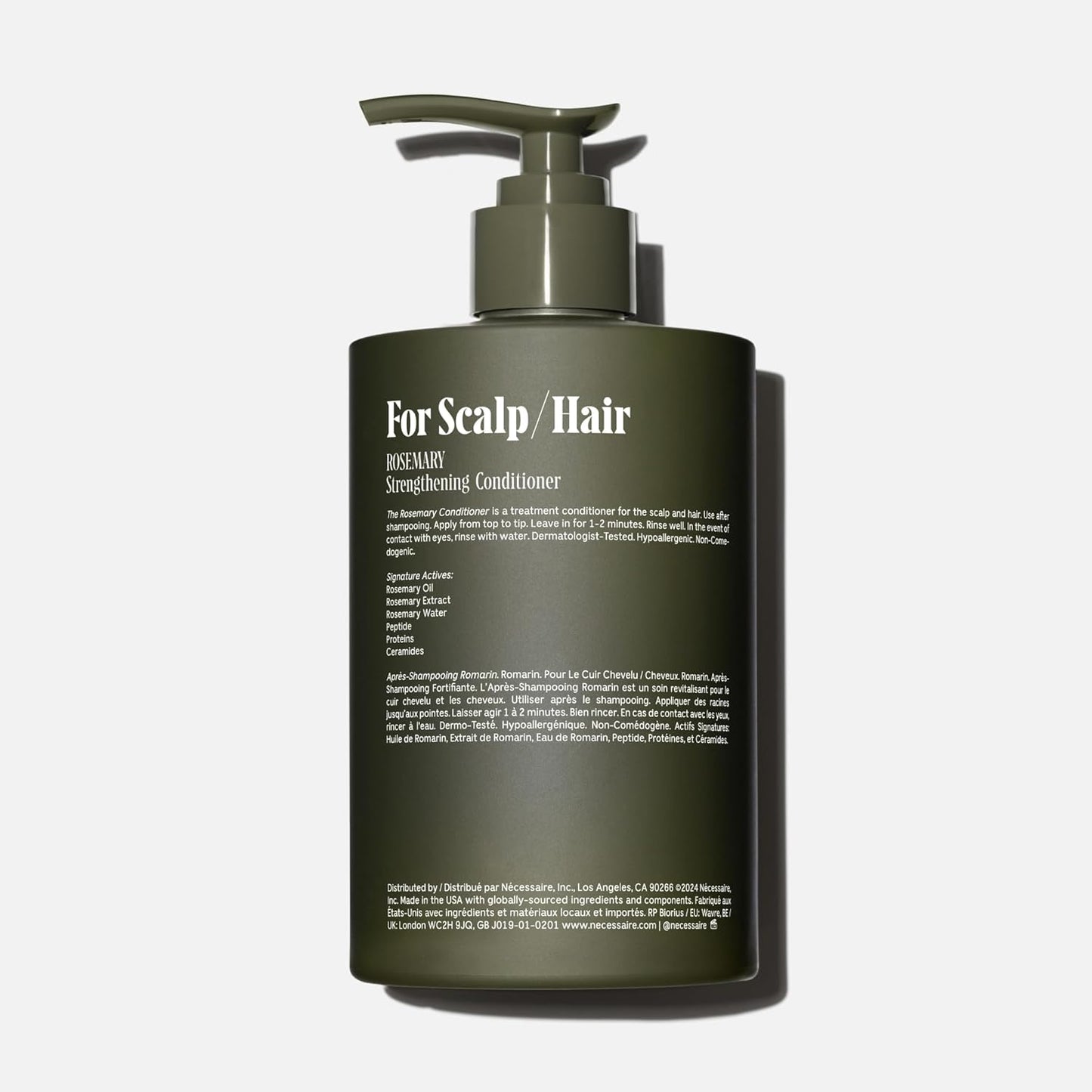 Nécessaire Rosemary Conditioner With Pump | Multi-Protein Strengthening Conditioner For Thinning Hair. For Women + Men. Good For All Hair Types/Textures. Color-Safe. 500 ml / 16.9 oz