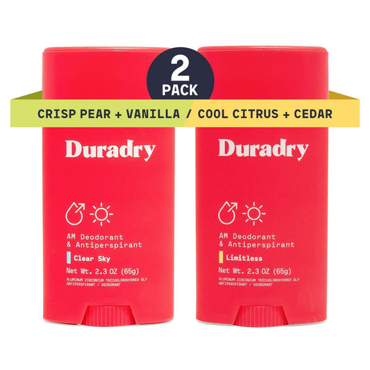 Clinical-Strength Antiperspirant Deodorant for Women and Men - Clean formula with Natural Ingredients, Odor, and Excessive Sweat protection for Armpits - Crisp Pear + Vanilla/Cool Citrus + Cedar