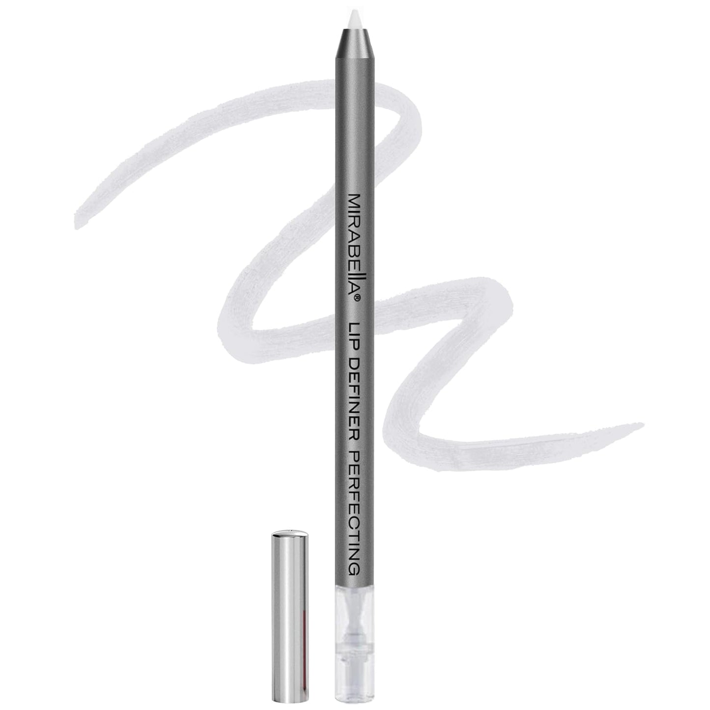 Mirabella - Line and Define Lip Definer, Smoothing & Moisturizing Retractable Lip Pencil with Sharpener, Helps Lipstick Stay Put, Long-Lasting Creamy Formula with Antioxidants Vitamins C & E, Clear