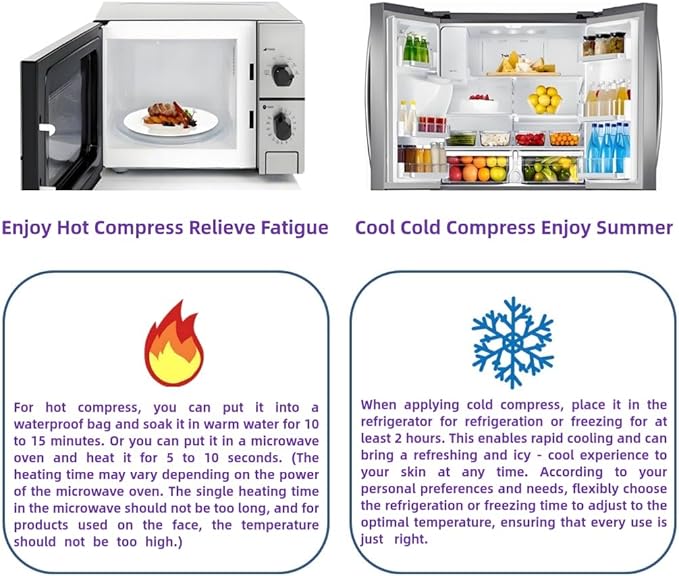 2 PCS Gel Mask,Reusable,Face & Eye Mask with Hole,Dark Circles,Dry Eyes,DeepSleep,Headaches,Puffiness,Stress,migraines,Eye Bags.Allergies,Sinus discomfort,migraines (03-Pink)