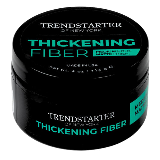TRENDSTARTER - THICKENING FIBER (4oz) - Medium Hold - Matte Finish - Premium Hair Thickening Clay Pomade - Water-Based - All-Day Hold Styling Product