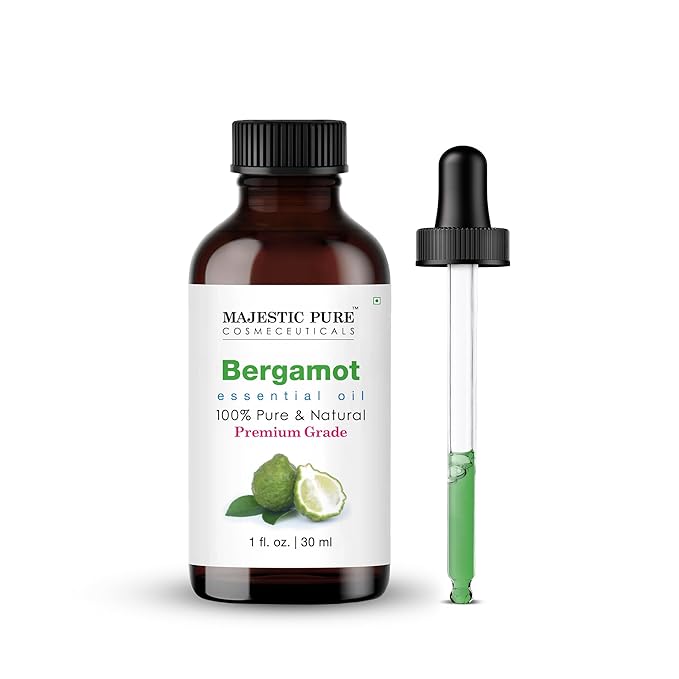 MAJESTIC PURE Bergamot Essential Oil | 100% Pure and Natural Bergamot Oil | Premium Grade Essential Oils for Hair Care, Home Diffusers, Skin, Aromatherapy, Massage and Humidifiers | 1 Fl Oz
