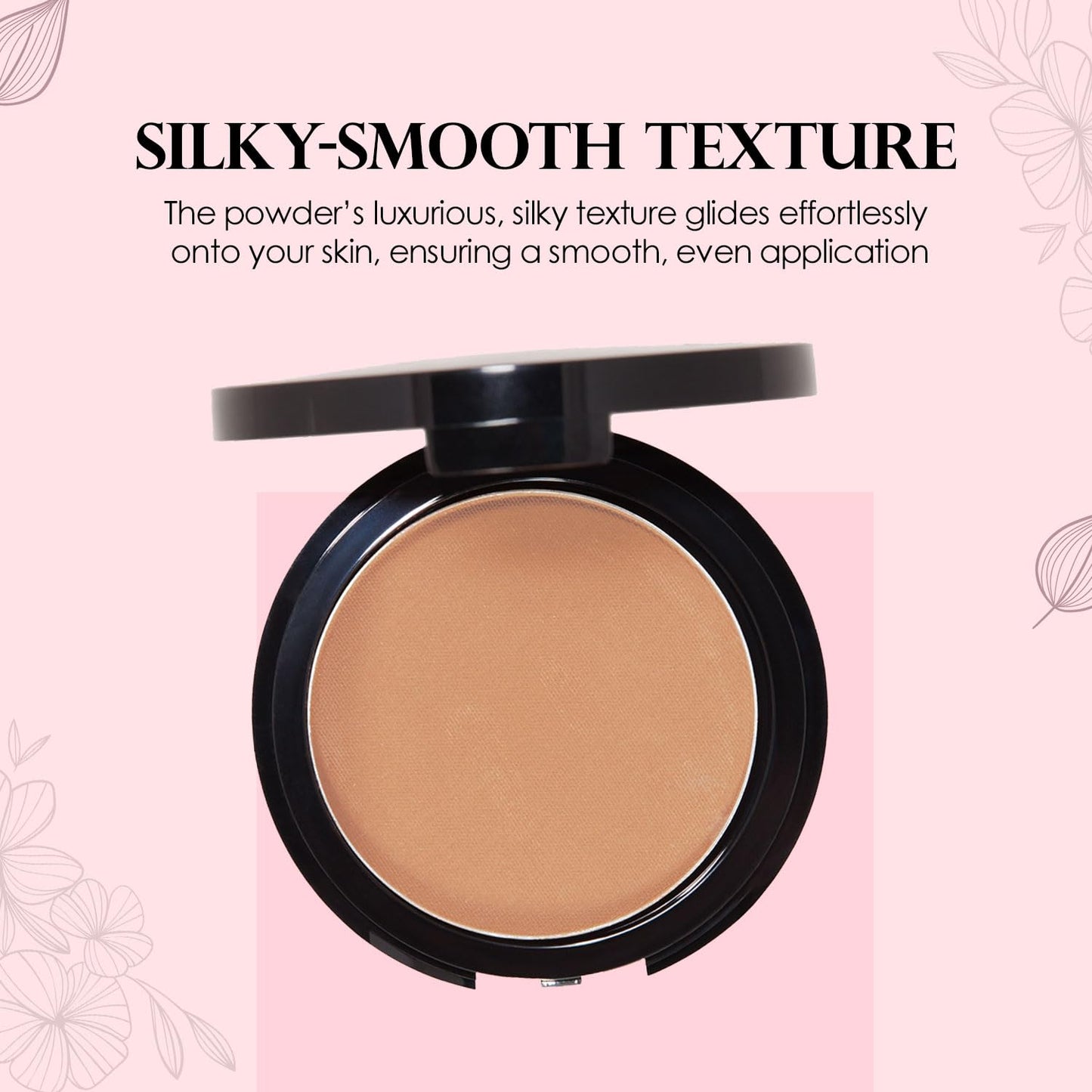 Vera Moore Matte Pressed Powder, Makeup Setting Compact Powder, Face Powder for Full Coverage with Flawless Finish, Shine, Matte Finish for All Skin Types (Cameo, 12.5g)