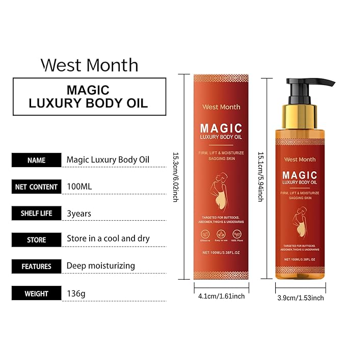 Magic Body Firming Oil,Magic Luxury Body Oil for Skin,Hydrating and Firming Body Oil for Full Body Use (2pcs)