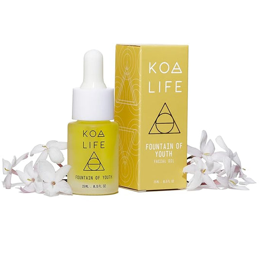 KOA LIFE Fountain of Youth - Hydrating Anti-Aging Rosehip Seed Face Oil for Gua Sha, Moisturizing and Detoxifying, Reduce Puffiness, Organic,15 ml