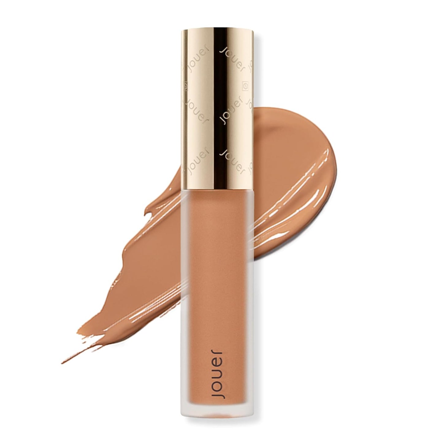 Jouer Essential High Coverage Liquid Concealer - Brightening Concealer - Color Corrector for Under Eye Dark Circles, Spot Coverage, and Eye Primer - Soft Matte Finish, Ginger