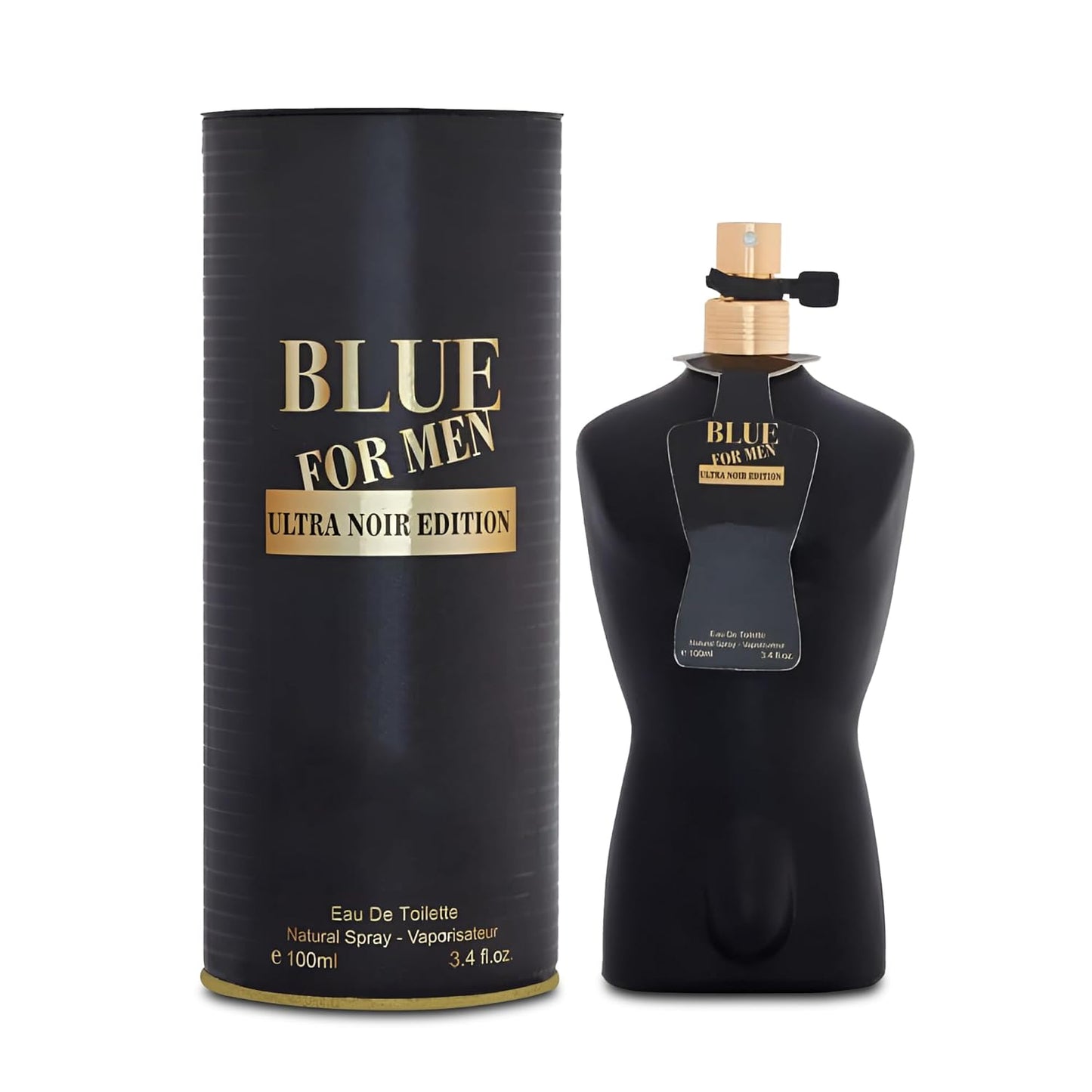 Blue Men Ultra Noir Edtion Sensual Woody Fragrance for Men | Long Lasting Cologne Aromatic Scent, Eau de Parfum Natural Spray - Great Holiday Gift, 3.4 Fl Oz/100 Ml