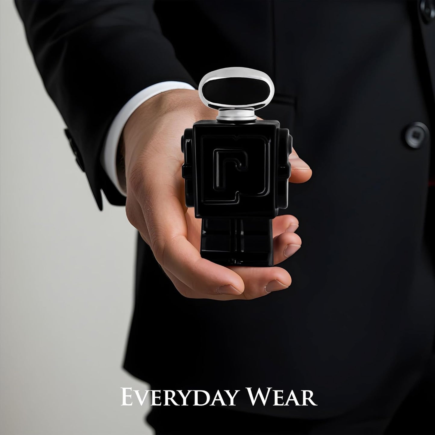 Robot Noir for Men - Fresh Woody Fragrance - Top Notes of Cardamom, Rhubarb, Bergamot & Lemon - base Scents of Vanilla, Tolu Balsam & Haitian Vetiver - Elegant 100ml Bottle, Parfume for Men