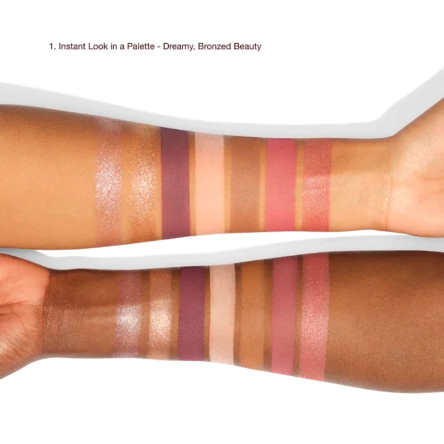 Charlotte Tilbury Instant Look in a Palette - Powder Face Makeup for Eyes & Cheeks - Powder Bronzer, Highlighter & Blush for the Perfect Summer-Fresh Glow - Dreamy, Bronzed Beauty