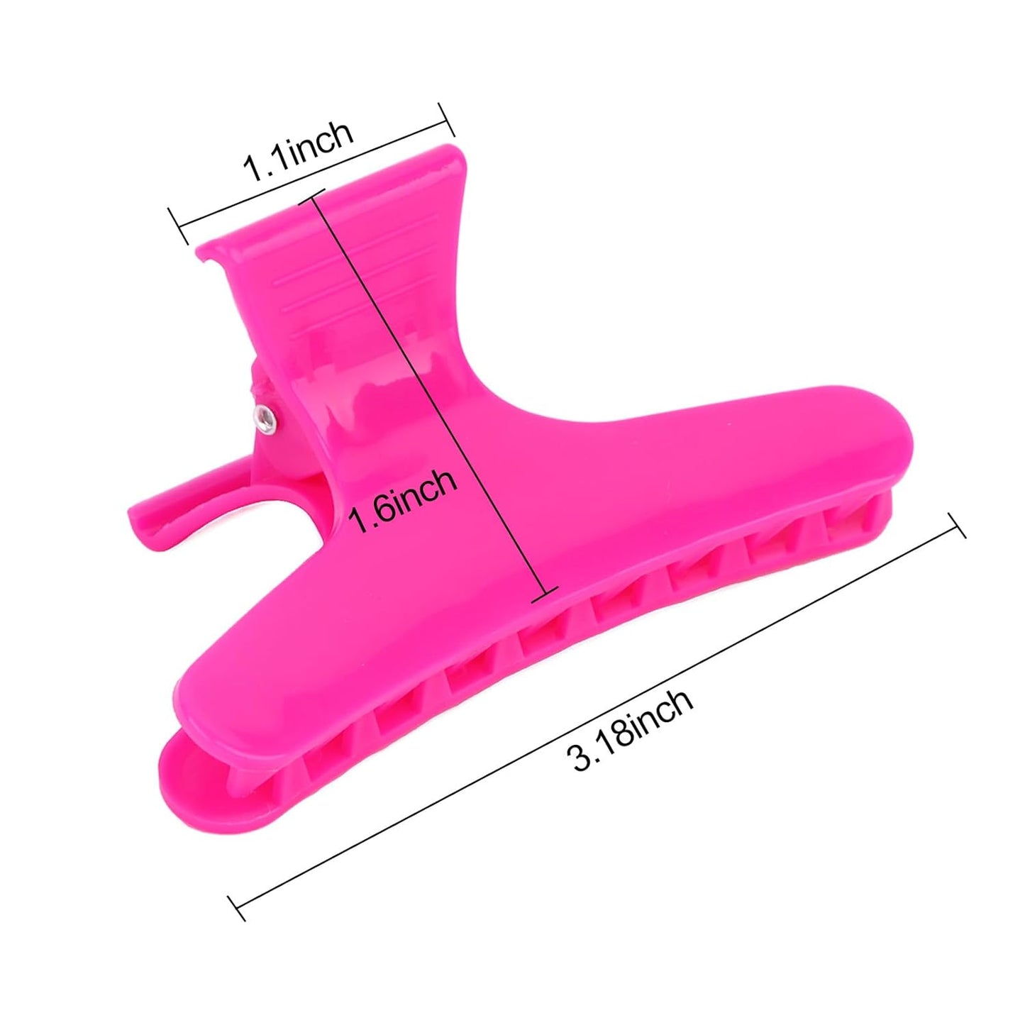 24 Pcs Pink and Hot Pink Butterfly Hair Clips for Styling and Sectioning - Pro Claws Clamps for Cutting, Coloring - Hair Accessories for Women Girls