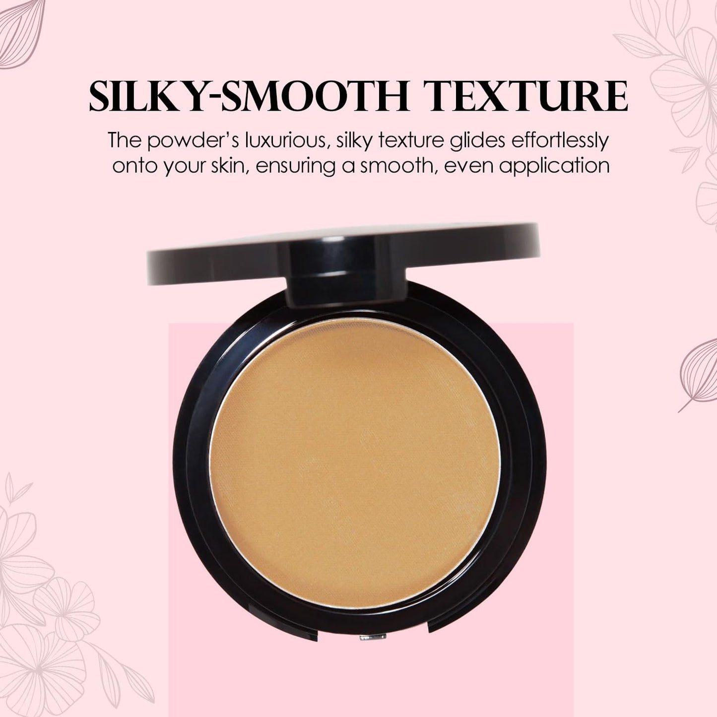 Vera Moore Matte Pressed Powder, Makeup Setting Compact Powder, Face Powder for Full Coverage with Flawless Finish, Shine, Matte Finish for All Skin Types (Cashmere, 12.5g)