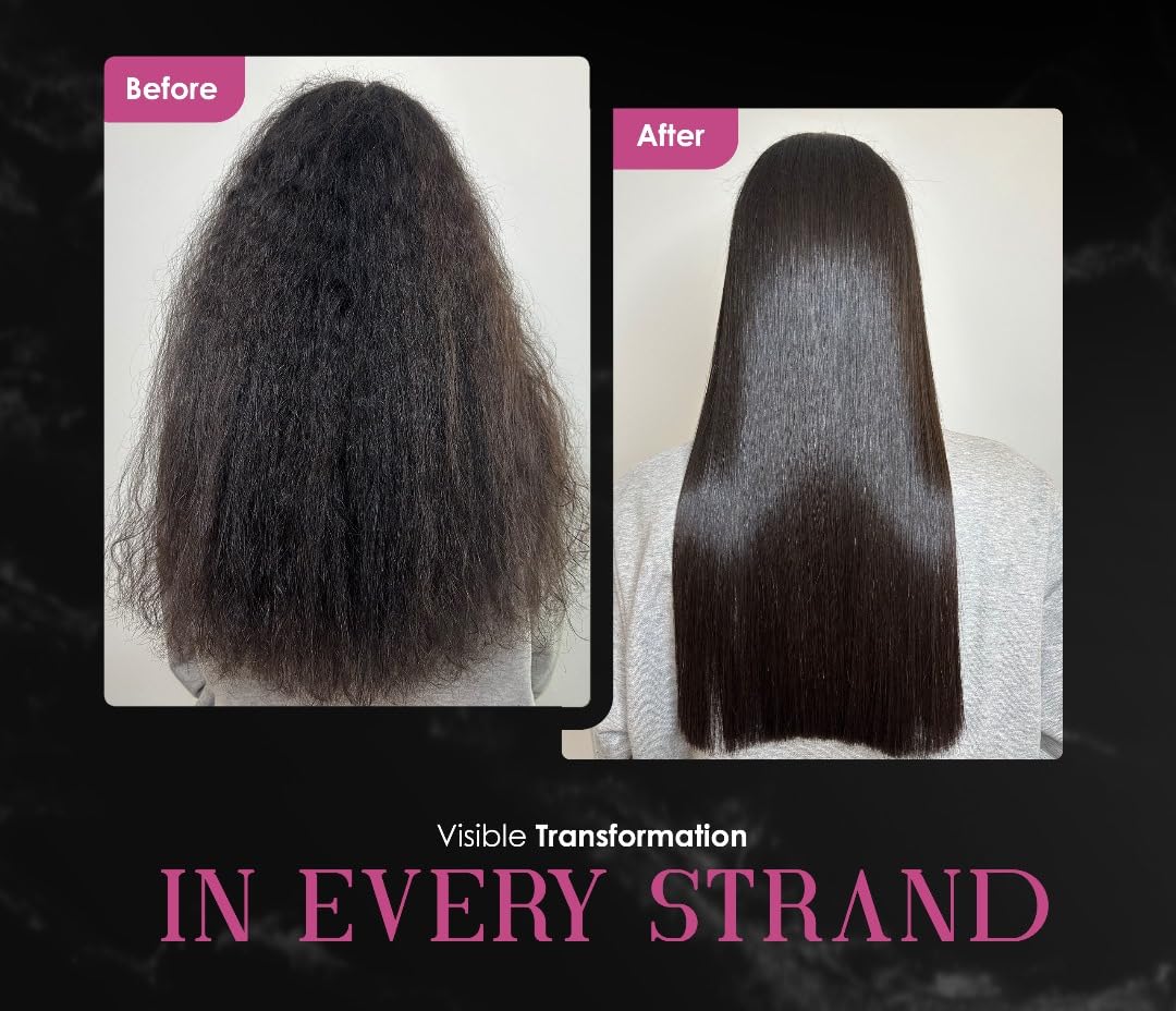 Lazzios Caviar Organic Hair Protein – Brazilian One-Step Straightening, Anti-Frizz Hair Formaldehyde-Free Organic Formula with Hyaluronic Acid, Keratin, Caviar, Macadamia & Argan Oil – 1 Liter