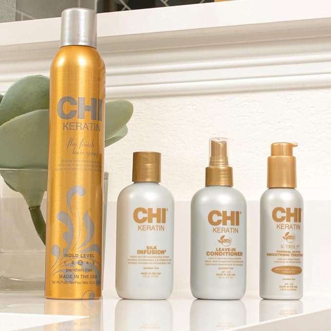 CHI Keratin Silk Infusion, Hydrating Hair Serum For Restoring Softness & Shine, Helps Dry, Damaged Hair, Sulfate-free, 2 Oz