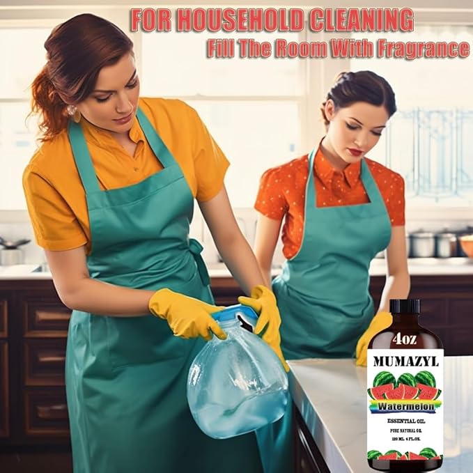 Watermelon Essential Oil, Watermelon Oil 4 Fl Oz 120ML for Diffuser Humidifier Yoga Cleaning DIY Candle Soap Making Essential Oils