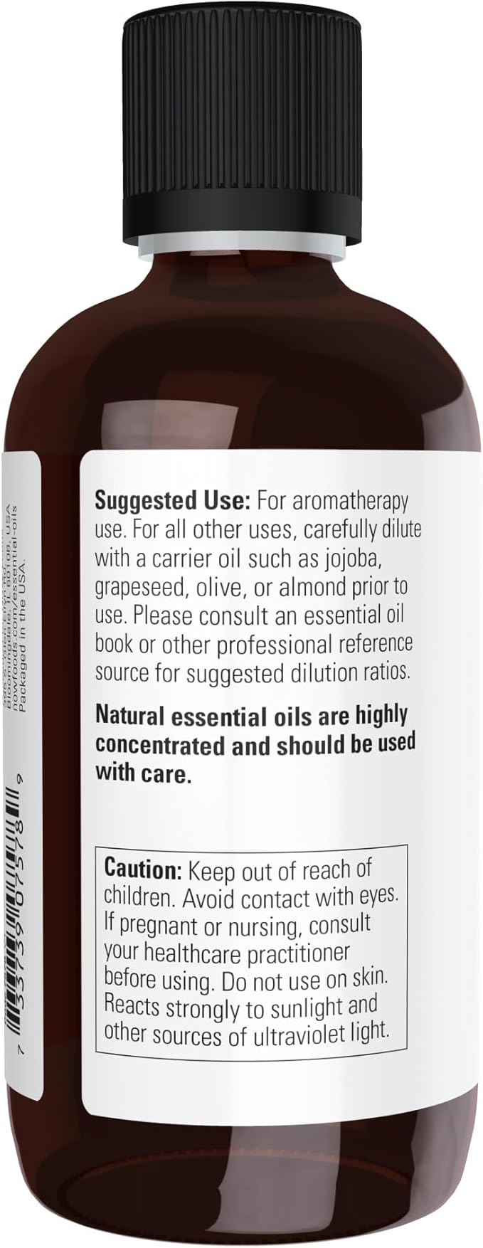 NOW Essential Oils, Orange Oil, Uplifting Aromatherapy Scent, Cold Pressed, 100% Pure, Vegan, Child Resistant Cap, 4-Ounce