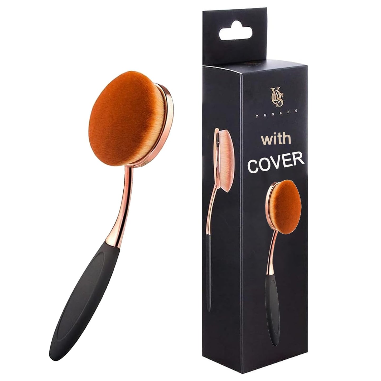 Yoseng Sunscreen Brush for Face Kabuki Brush Sunscreen Applicator for Kids with Cover Foundation Makeup Brushes for Liquid Foundation Powder Cream Contour Buffing Stippling Blending-Medium