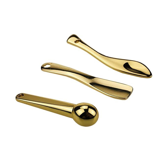 3Pcs Metal Makeup Spatula Mini Spoon and Eye Cream Massage Sticks Beauty Scoop for Facial Cosmetic Face Cream
