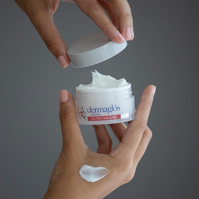 Skincare Set | Ultra Volume Facial Night Cream Moisturizes And Improves The Appearance Of Wrinkles And Skin 1,76 oz + Vitamin A Body Emulsion Protective and Regenerating Formula 13,52 oz