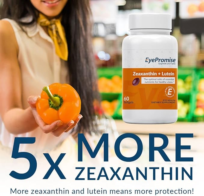 EyePromise Zeaxanthin + Lutein Eye Vitamin - 180 Softgels Capsules Made with Natural Ingredients for Diets Including Gluten Free and Vegetarian (3-Month Supply (180 softgels))