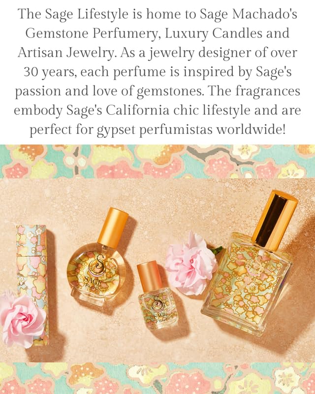 The Sage Lifestyle Pearl Organic Luxury Perfume Spray, Sandalwood, Vanilla, Musk, Luxury Long Lasting Scent, Vegan & Cruelty Free, Made in USA, 2 oz Travel Size Perfume