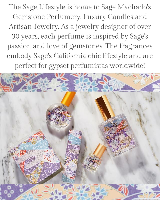 Moonstone Organic Perfume Spray by Sage- 2 oz, Vegan & Cruelty-Free, Floral Scent, Gardenia, Paperwhites, Stargazer Lily - Made in USA