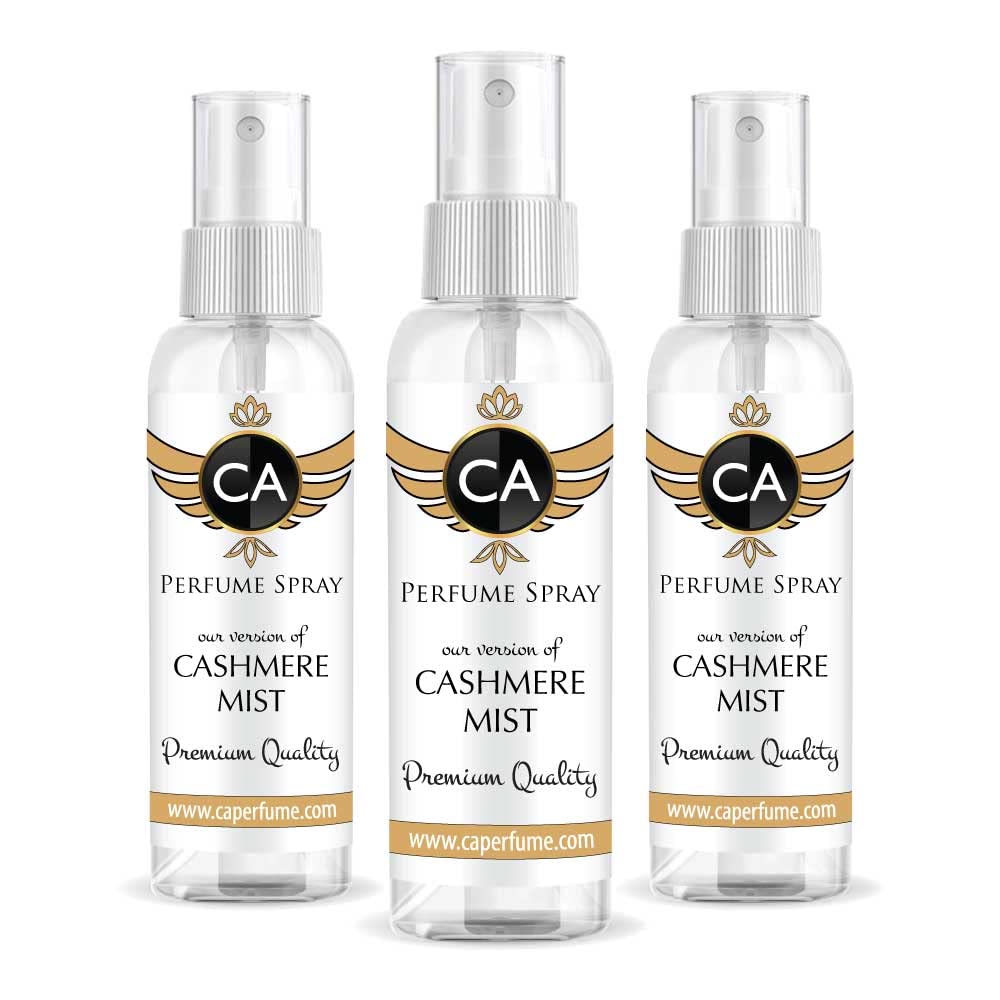 CA Perfume Eco Refill Impression of Cashmere Mist For Women Fragrance Eau de Parfum Spray Refillable Bottle 2 Fl Oz/60ml-X3