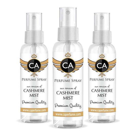 CA Perfume Eco Refill Impression of Cashmere Mist For Women Fragrance Eau de Parfum Spray Refillable Bottle 2 Fl Oz/60ml-X3