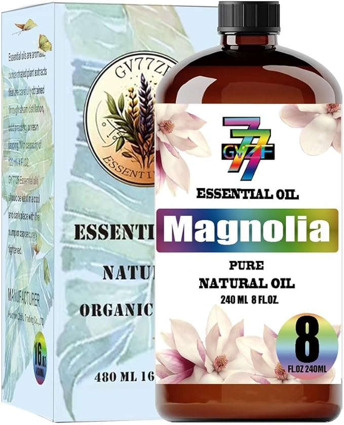 Magnolia Essential Oil (8 oz/240 ml) - Magnolia Oils Used in diffusers, humidifiers, Home Baths, Cleaning Products, Yoga, DIY Soaps and DIY Scented Candles
