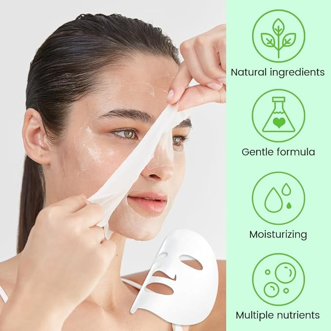 Tea Tree Face Masks Skincare,Nourish,Deep Moisturizing,Atural Skin Care Spa Face Mask,Hydrating Smoothing Face Masks for Women Men,for All Skin Types 6 Pack