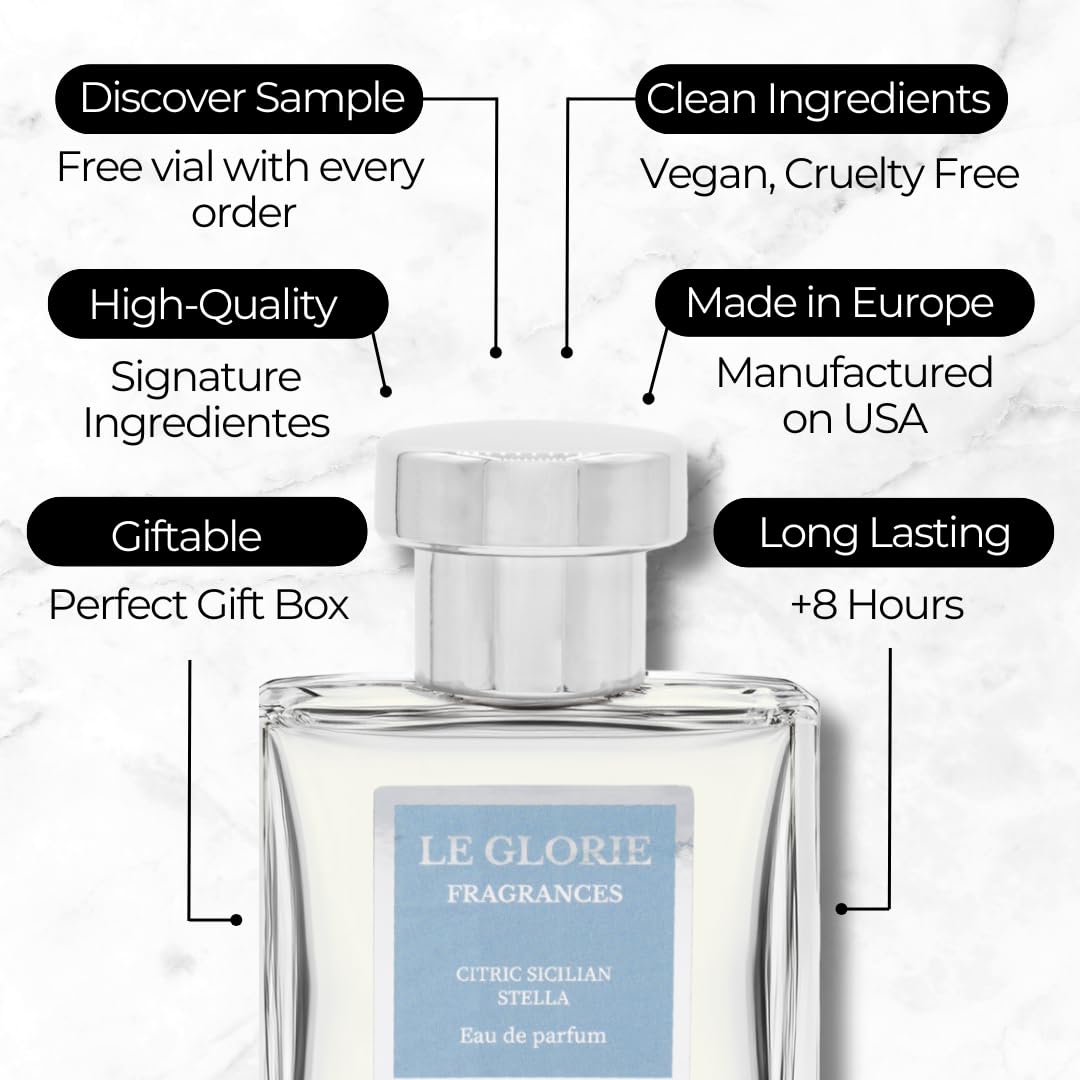 Citric Sicilian Stella inspired by Met.eeore EDP, Long Lasting Luxury Perfume Spray for Men, Cruelty Free 0.33 oz 10ml