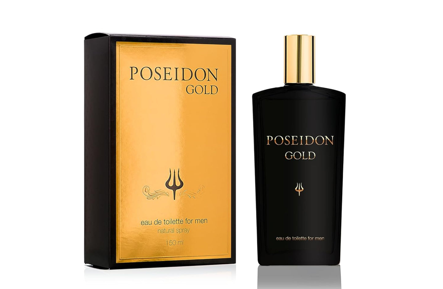 Instituto Español Poseidon Gold Eau de Toilette for Men, Sophisticated and Harmonious Scent for the Modern Man, 150 ml / 5.1 fl oz Spray Bottle, Made in Spain