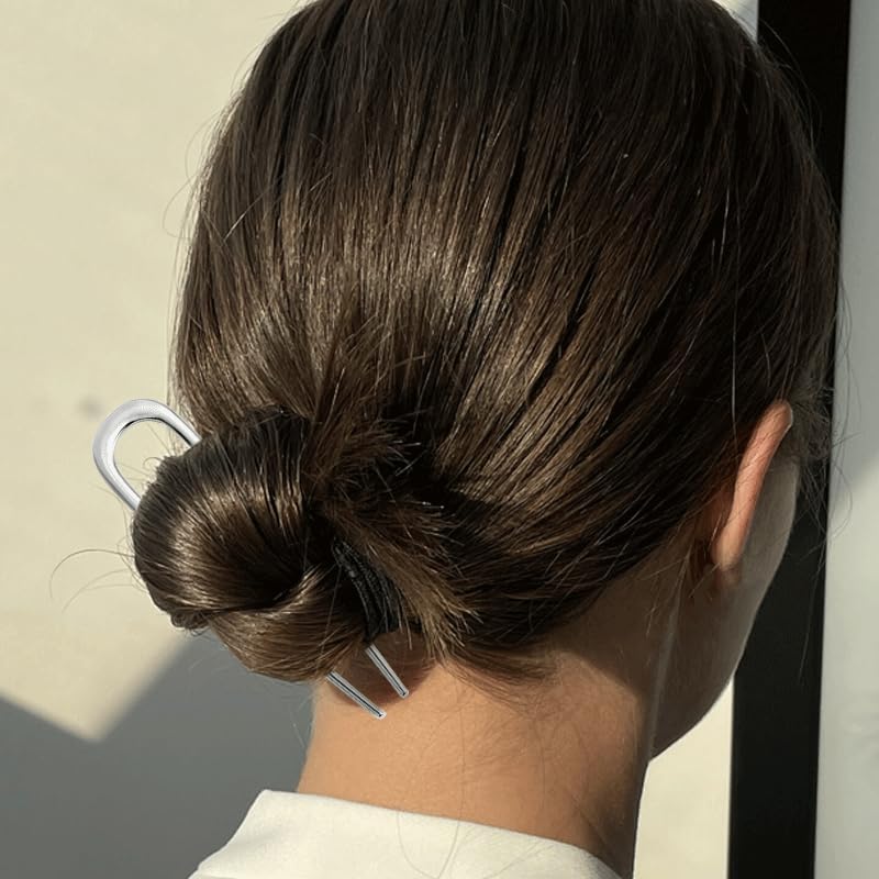 3 Pcs French Hair Pins for Women, Metal Hair Accessories for Buns, French Twists, Updos, Elegant Hair Clips for Long, Thick, Curly, Thin, or Fine Hair, Durable and Stylish Hair Styling Set