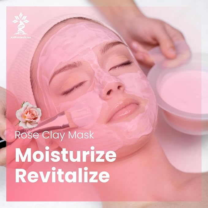 Rose Facial Mask, with Rose Extract, Vitamin C, Glycerol, Aloe vera, Vitamin E for Moisturizing, Smooth and Skin Glowing, 4.23 Oz (120G)