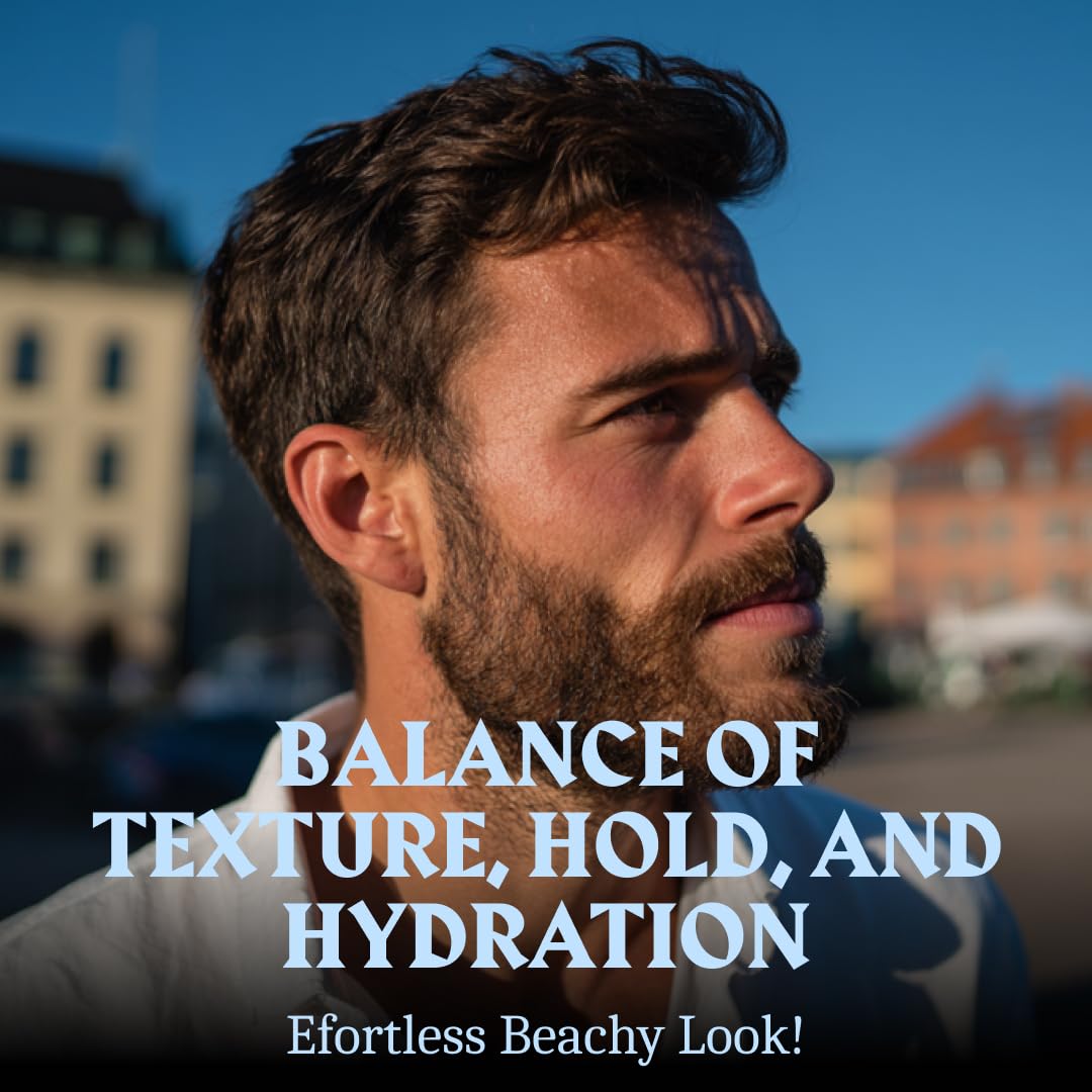 Striking Viking Sea Salt Spray for Men - Light Hold, 6.76 Fl Oz, Blue Ocean Scent - Volumizing Hair Spray for Men - Texturizing & Curl Enhancing - Paraben Free