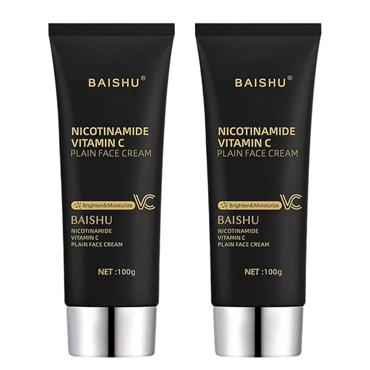 Nicotinamide Vitamin C Plain Face Cream, Niacinamide Purifying Cleanser, Niacinamide Vitamin C Black Tube Skin Cream, Multifunctional Smooth Hydrating Niacinamide Makeup Cream (2)
