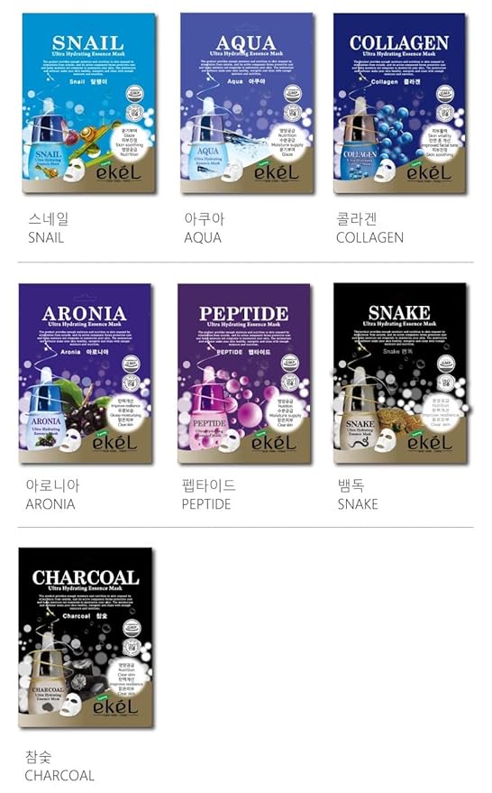 ekeL 22 Combo Pack Ultra Hydraying Essence Sheet Masks Full Face Facial Mask for All Skin Type Sheet Korean Face Mask