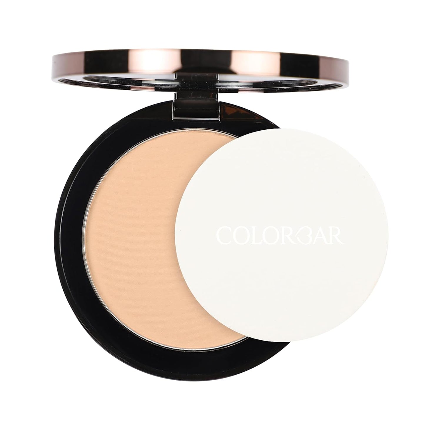 Colorbar Perfect Match Compact - Pressed Powder Foundation with Hyaluronic Acid and Vitamin E - Light to Medium Coverage - 002 Nude Beige - 0.3 oz