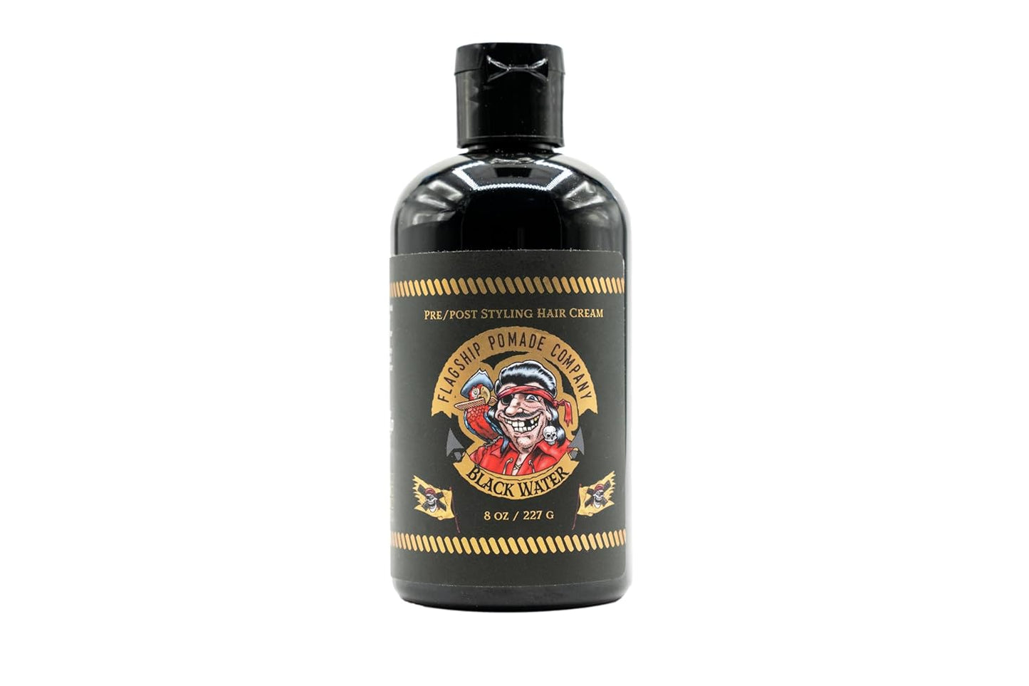 FLAGSHIP Black Water Hair Pomade for Men – Pre-Styler & Styling Cream - Medium Hold, Low Shine, Matte Finish - Texturizing Liquid Pomade (8 oz)