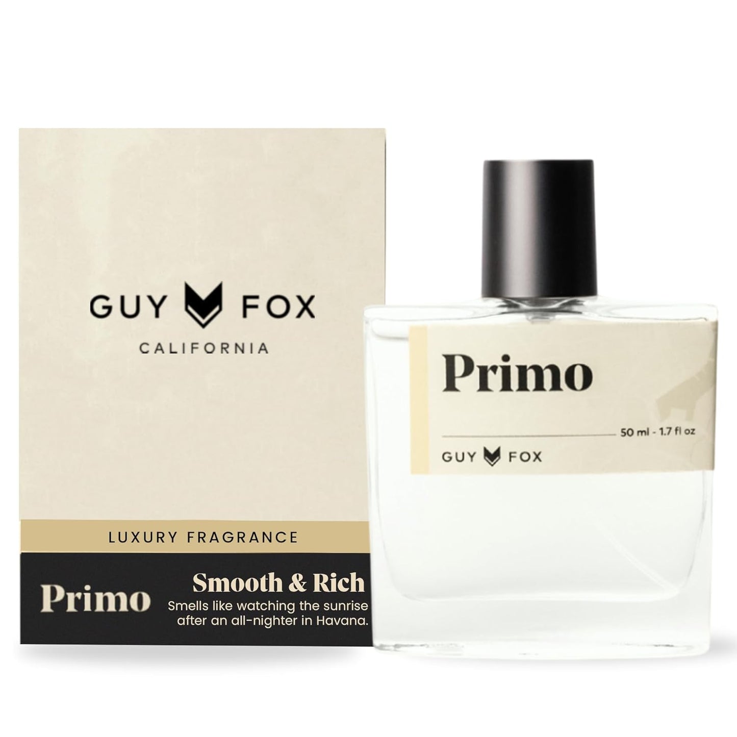 GUY FOX - Primo - Cologne For Men | Santal, Cuban Cigar, Smoked Rum | Smooth, Rich Men's Cologne | Men's Fragrance | 1.7 Fl Oz