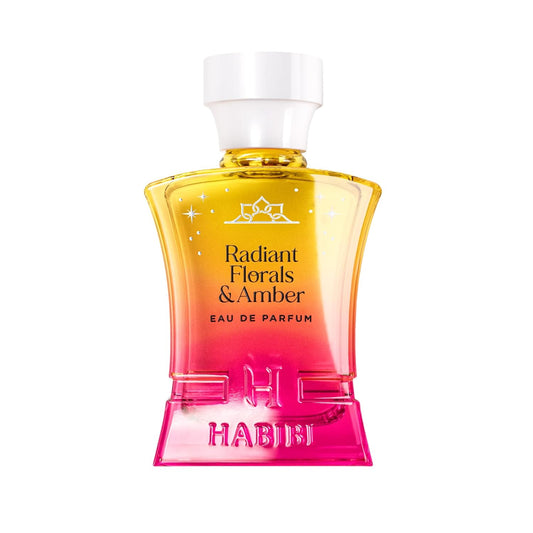 H HABIBI Radiant Florals & Amber Musk Arabian Perfume for Women – 2.5 oz (75ML) Long Lasting Women's Fragrance, Soft Floral Scent with Violet, Rose & Jasmine Notes