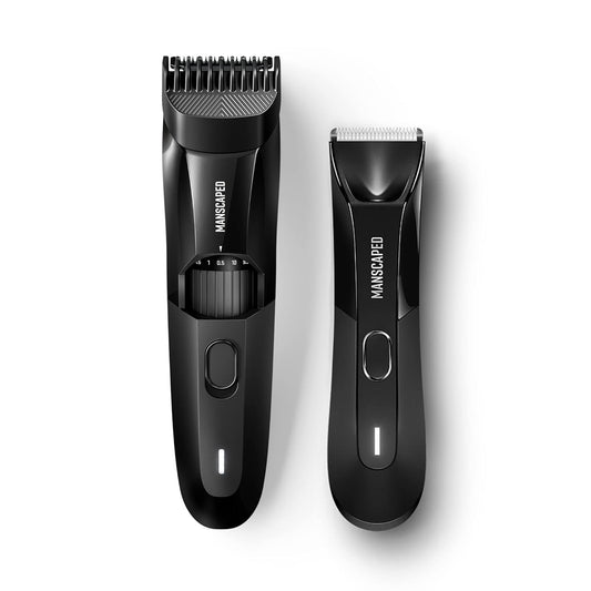 MANSCAPED® The Beard & Body Bundle Contains: The Beard Hedger® Premium Precision Trimmer & The Lawn Mower® 4.0 Men's Waterproof Electric Groin & Body Hair Trimmer